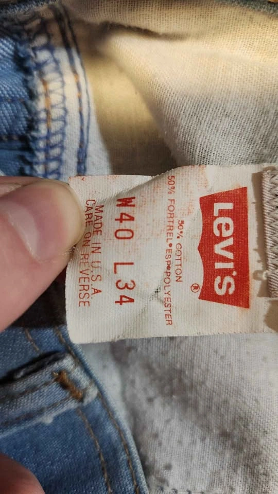 Vtg 70s Levis For Men Skosh More Comfort Orange Tab Jeans 40x34 - photo 5