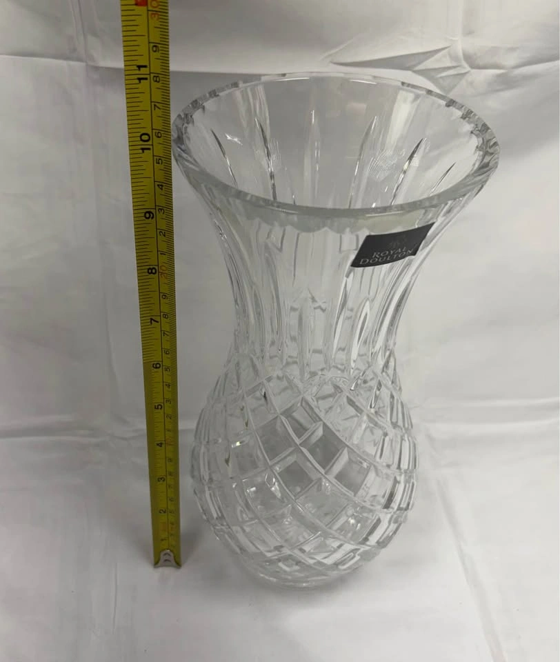Royal Doulton Crystal Vase Diamond Cut - photo 5