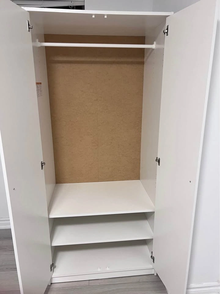 White Two-Door Wardrobe IKEA - photo 2