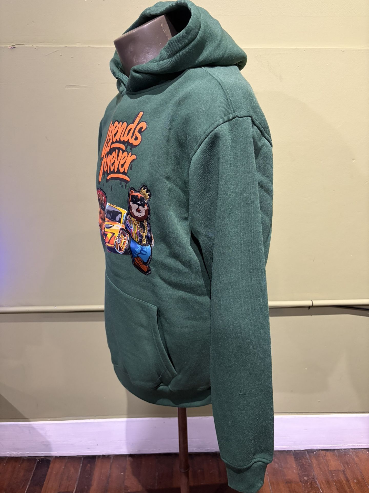 Bleecker&Mercer Hoodie Pullover Green Side Pocket - photo 3
