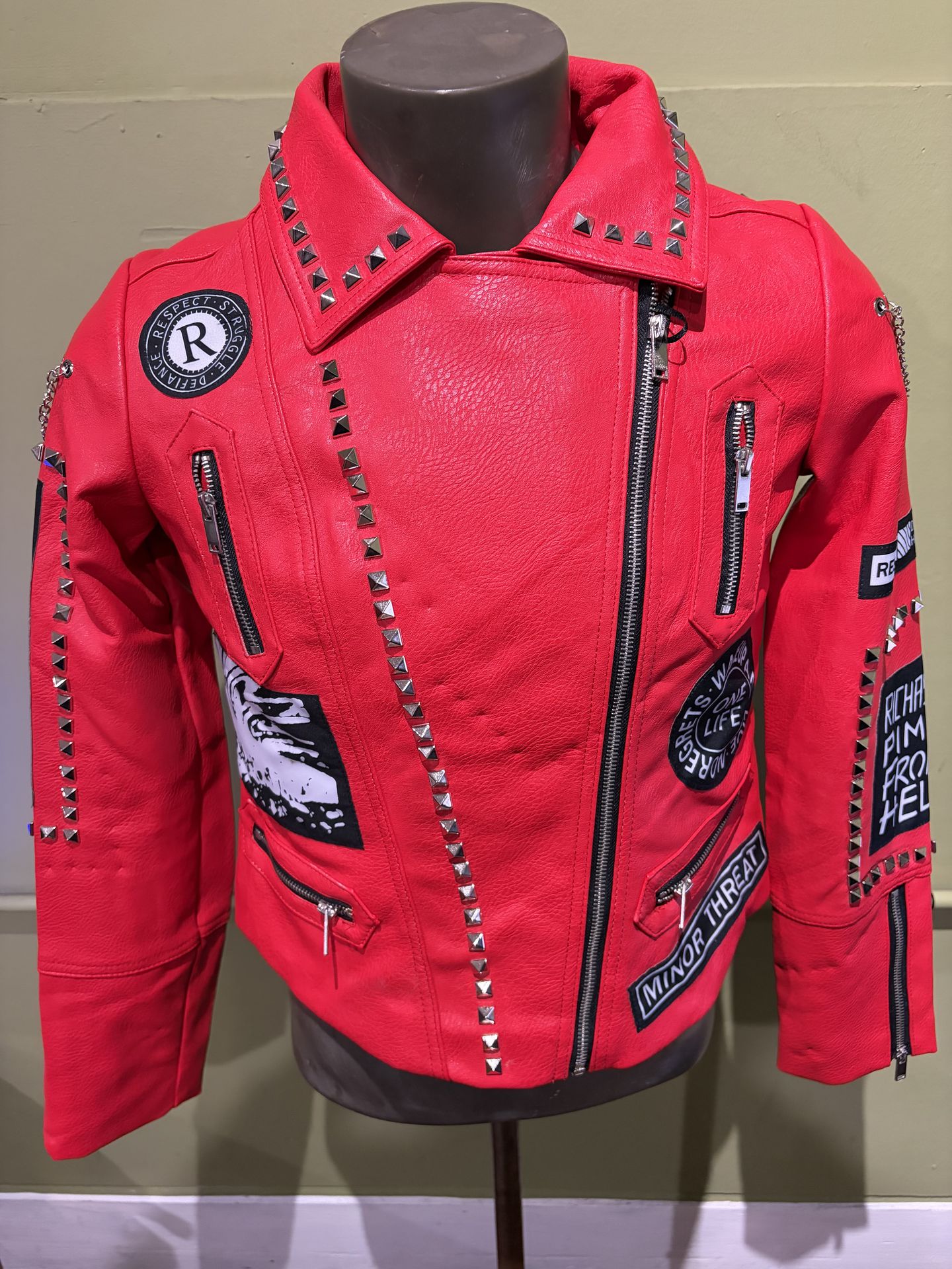 Robert Phillipe Women Jacket Red Studs Regular Fit