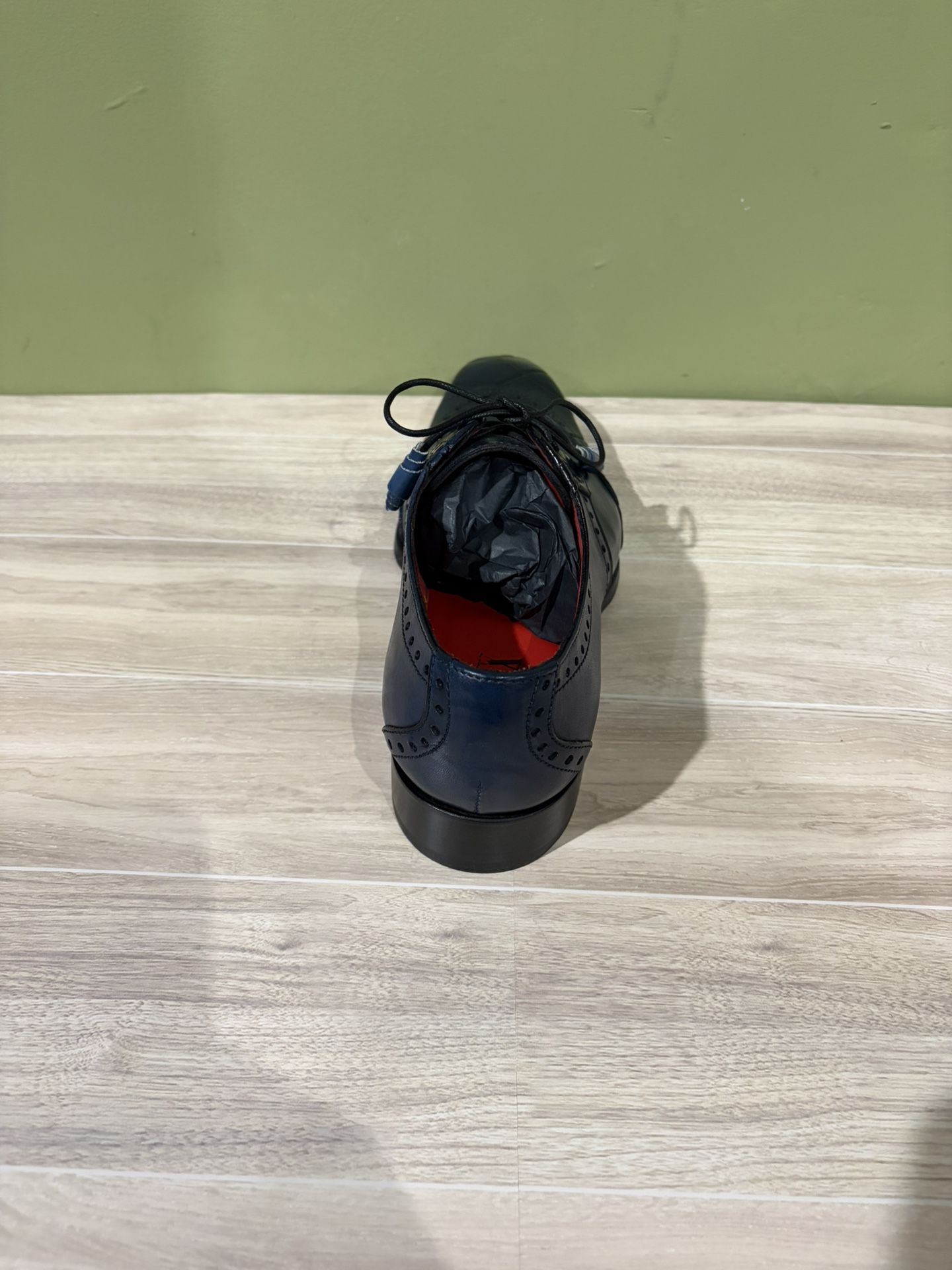 Fennix Italy Shoes Dressy Blue Calf/gator Oxford - photo 4