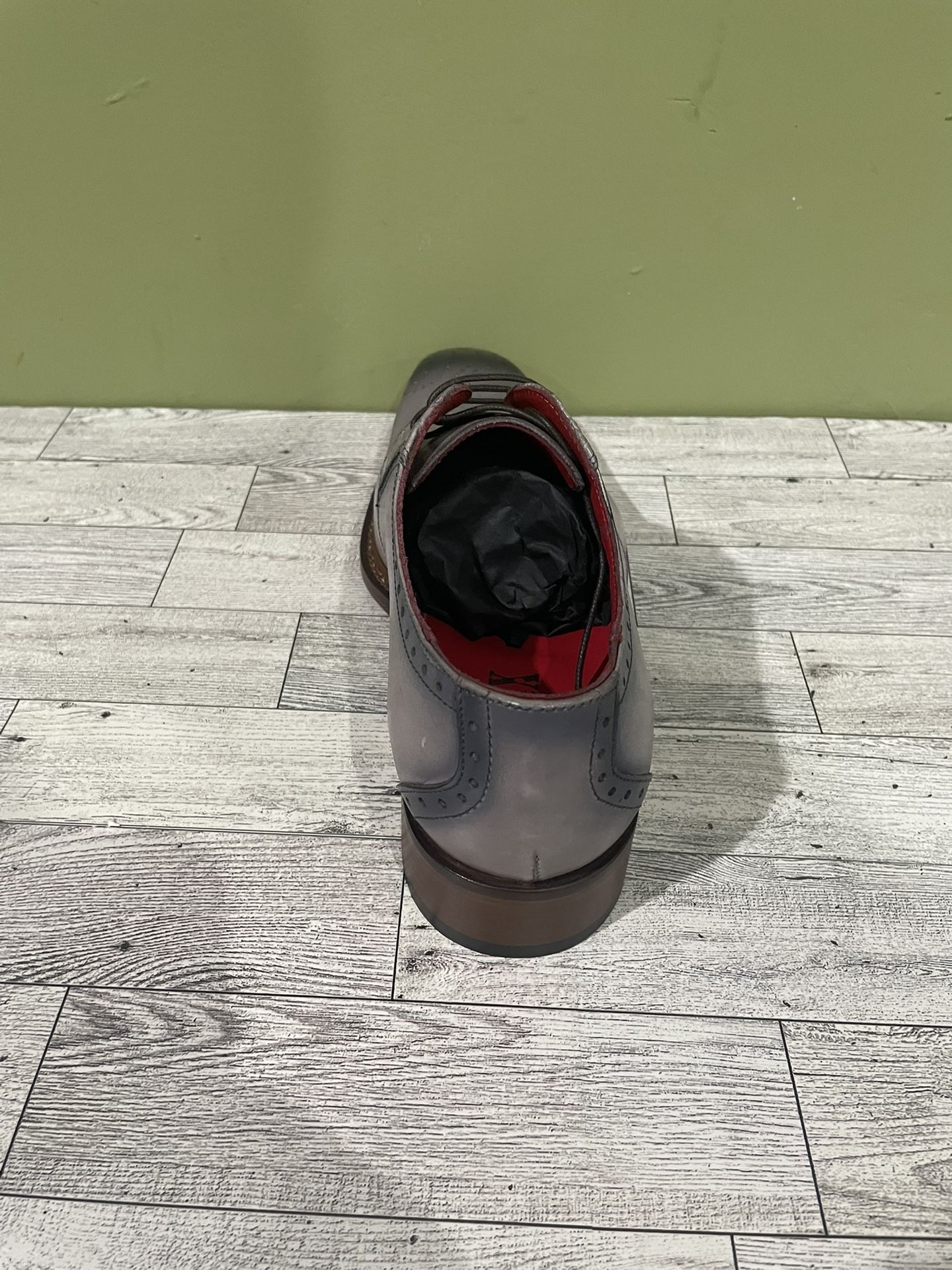 Fennix Italy Dress Shoes Gray Calf/gator Oxford - photo 4