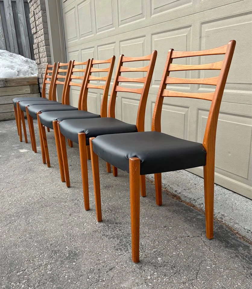 Teak Danish Mid Century Modern Dining Chairs