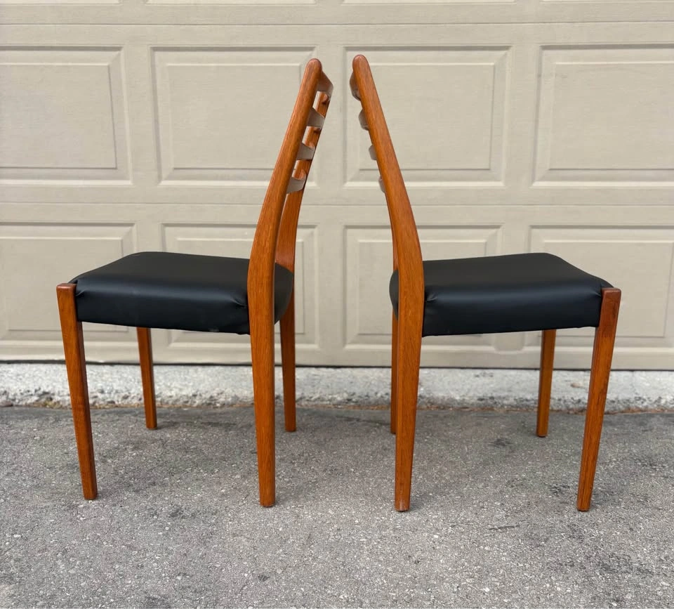 Teak Danish Mid Century Modern Dining Chairs - photo 2