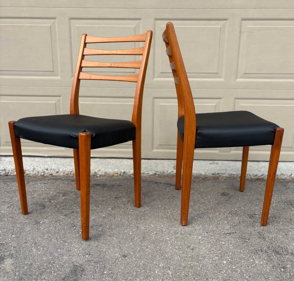 Teak Danish Mid Century Modern Dining Chairs - photo 3