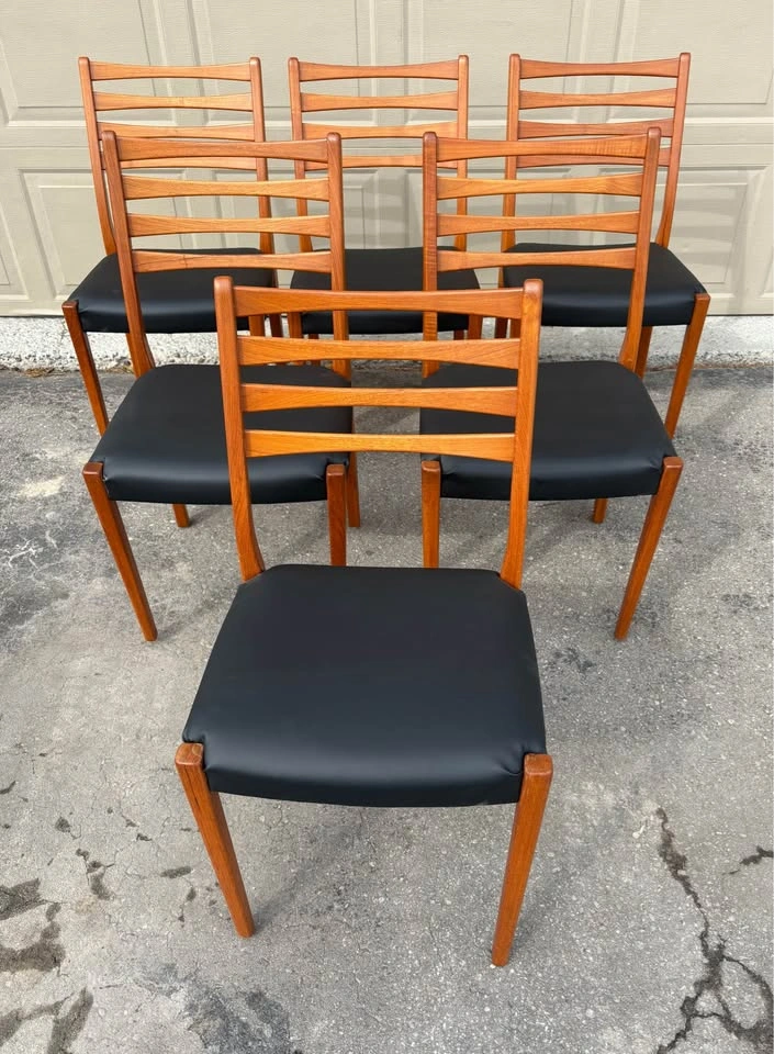 Teak Danish Mid Century Modern Dining Chairs - photo 4