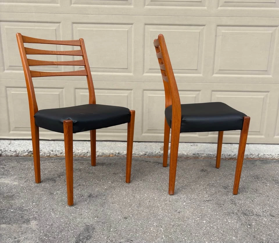 Teak Danish Mid Century Modern Dining Chairs - photo 5