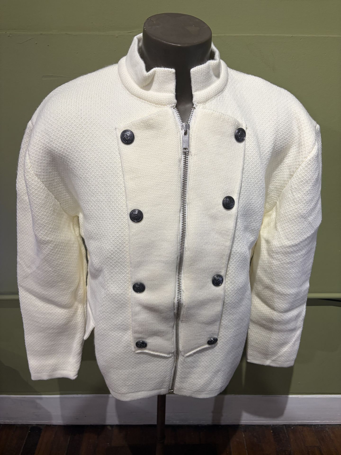 LCR Sweater Jacket Off White Military Regular Fit