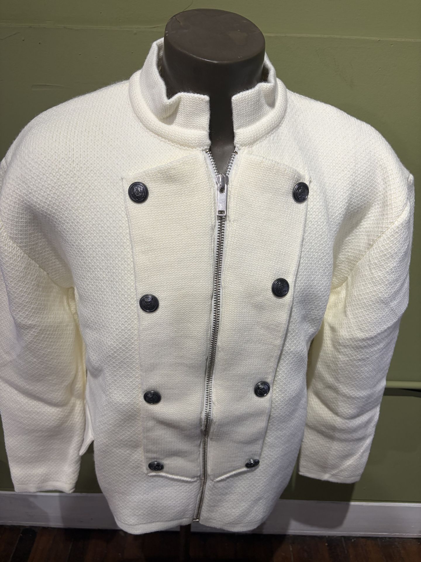 LCR Sweater Jacket Off White Military Regular Fit - photo 2