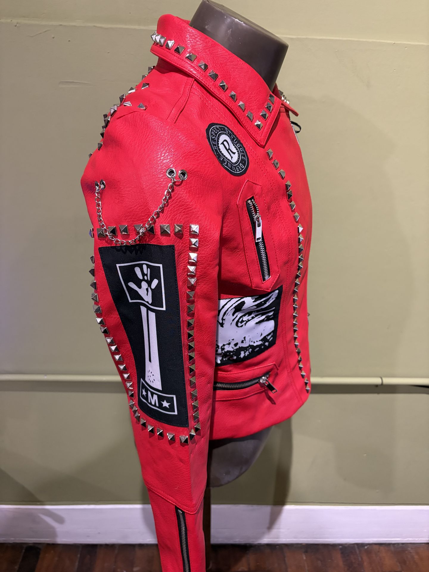 Robert Phillipe Women Jacket Red Studs Regular Fit - photo 3