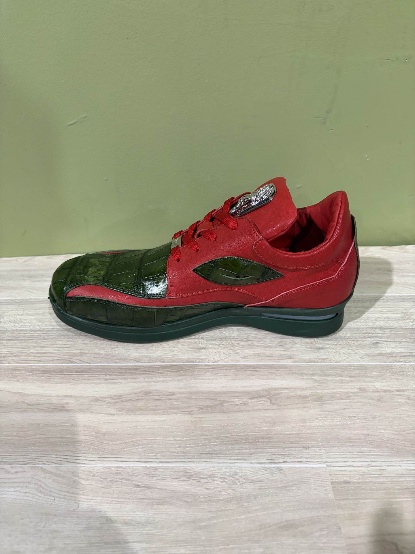 Fennix Shoes Casual Alligator/Calf Green/Red - photo 3