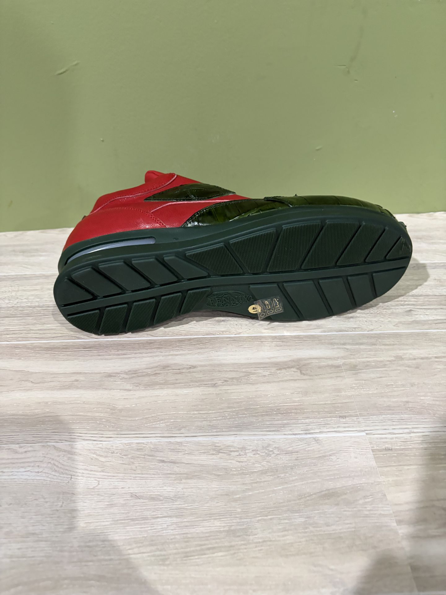 Fennix Shoes Casual Alligator/Calf Green/Red - photo 5