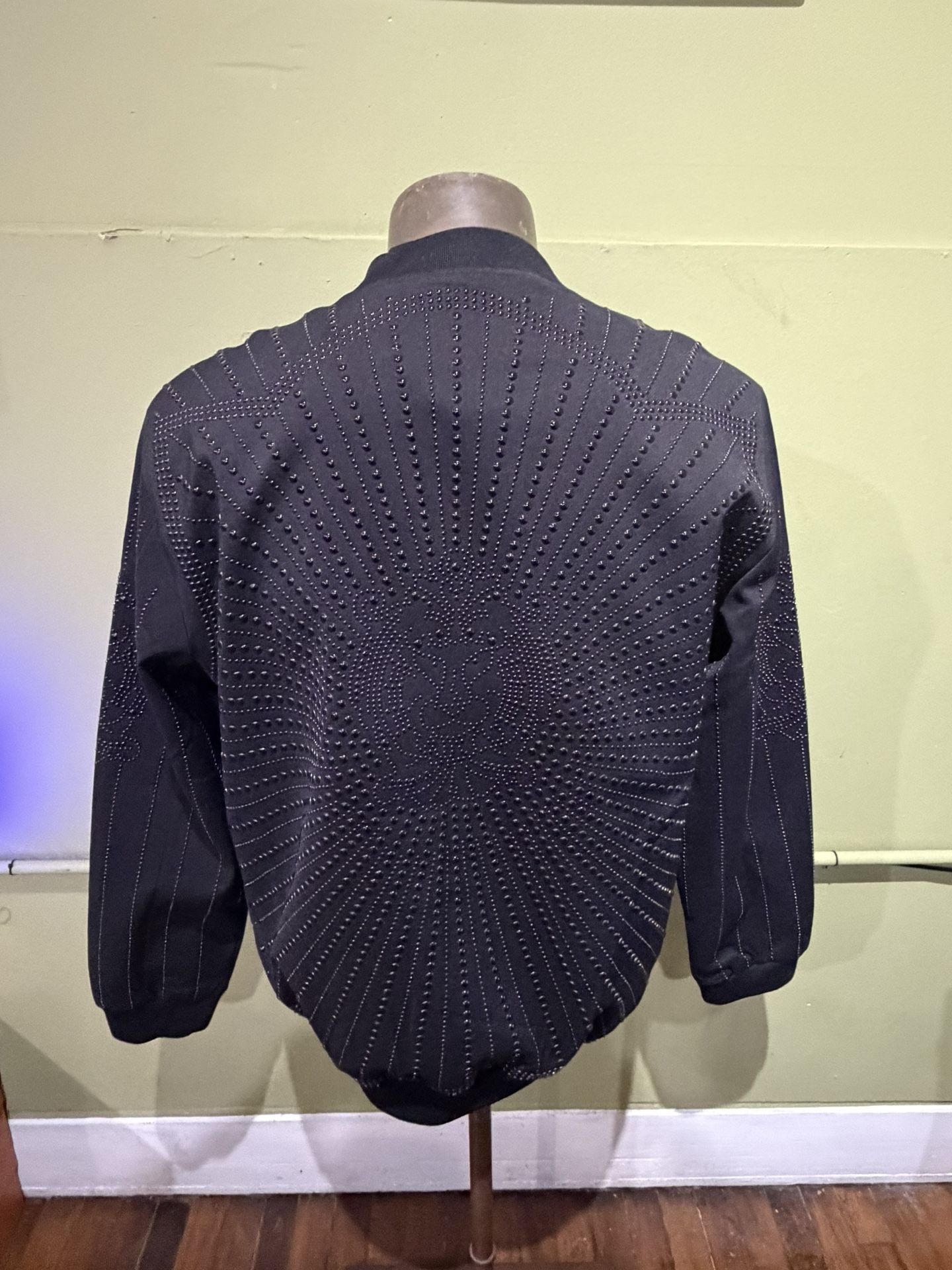 Barabas Jacket Black Bomber Studs Side Pockets - photo 2