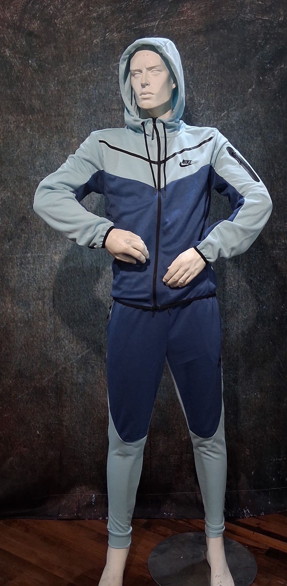 Nike Tech Jogger Suit Hoody Multi Color Blue
