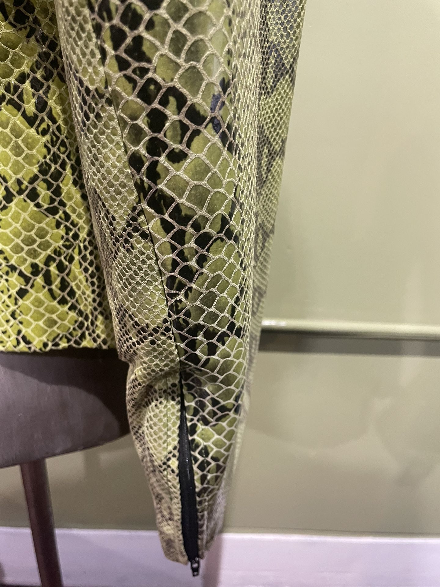 Vera Pelle Women Jacket Leather Snake Print Green M - photo 4
