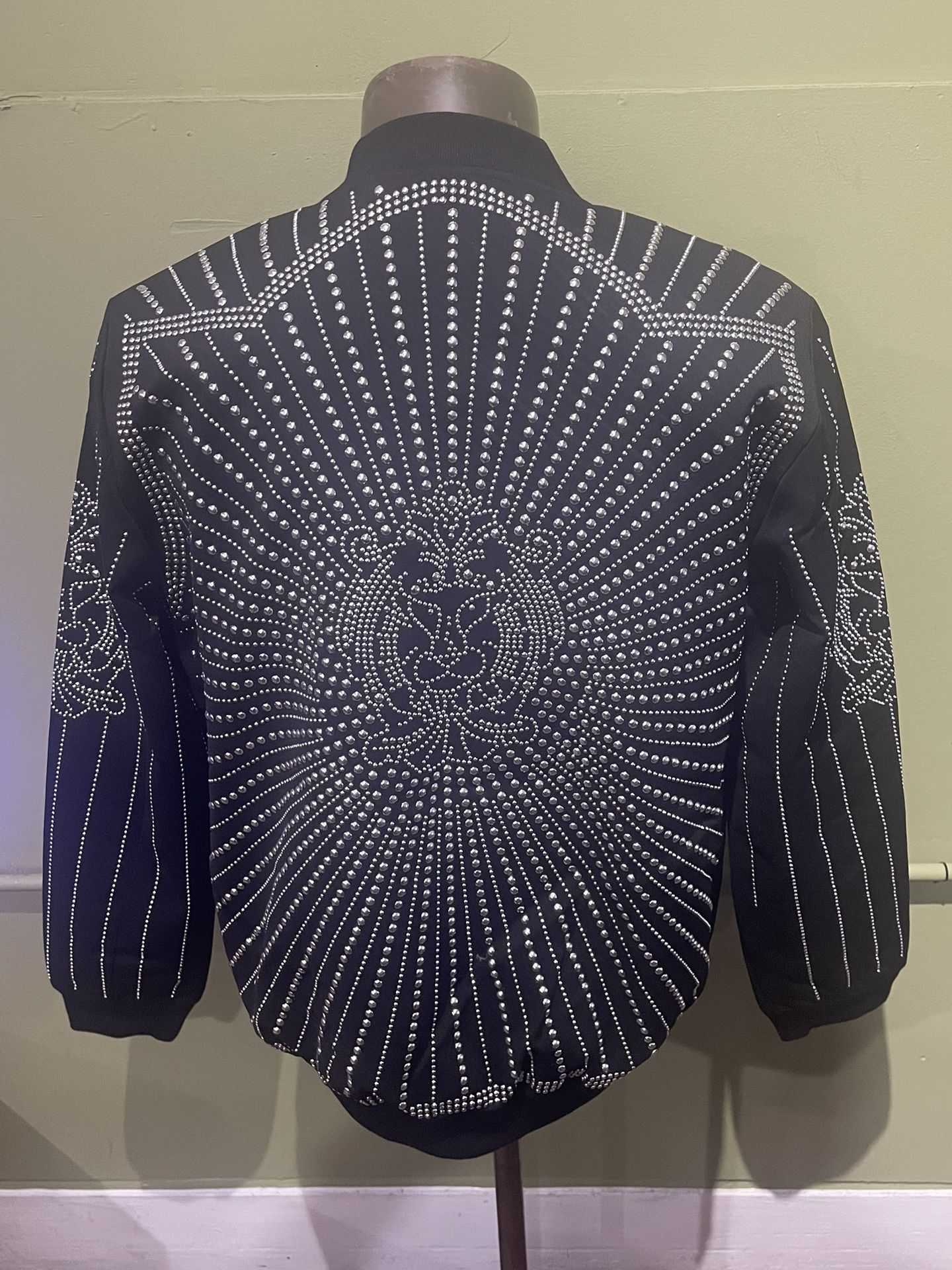 Barabas Jacket Black Bomber Studded Modern Fit - photo 3