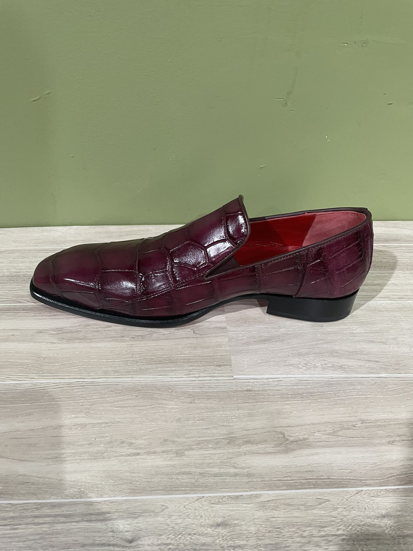 Fennix Italy Shoes Dressy Alligator Burgundy Sz 10 - photo 3