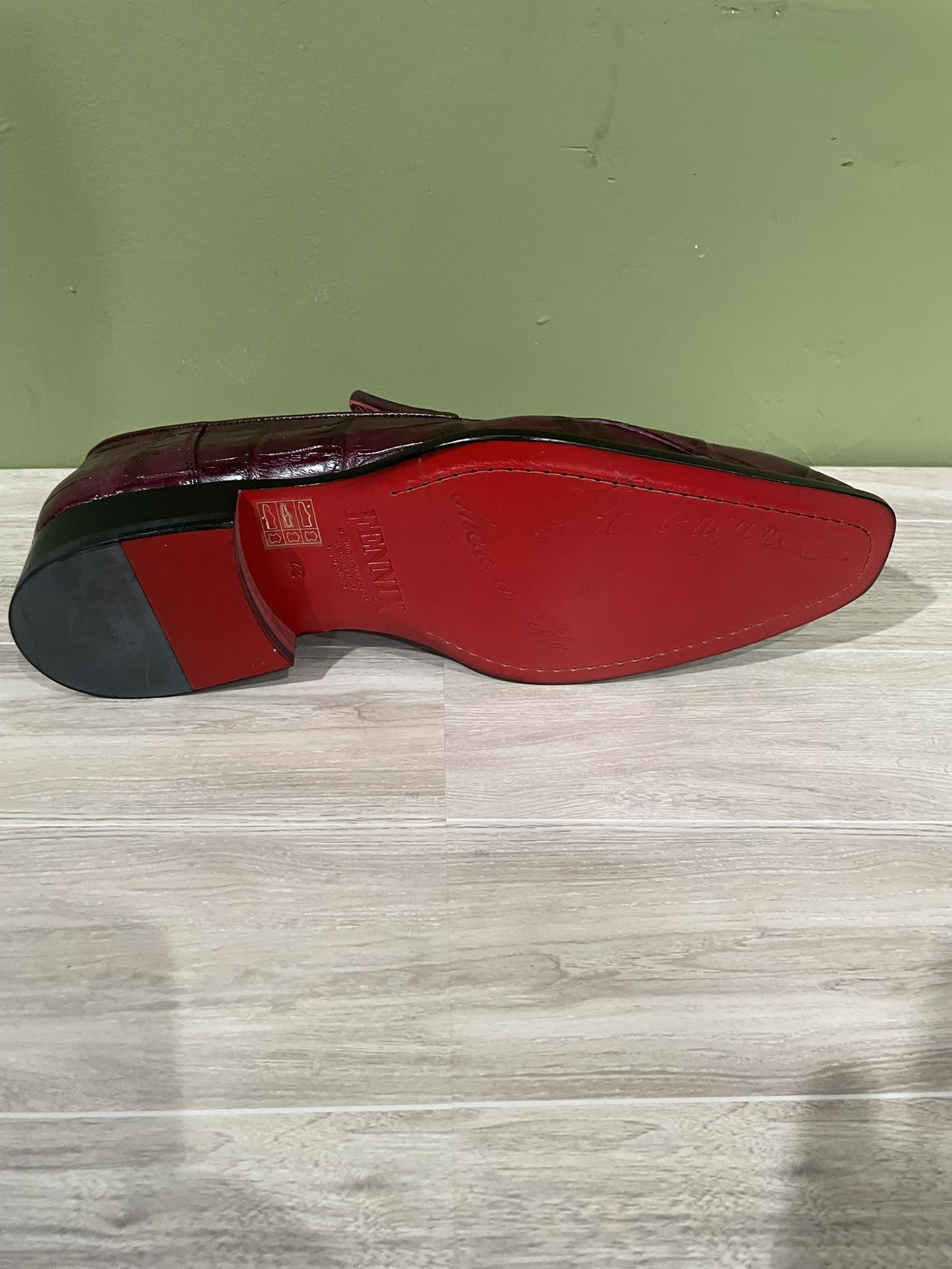 Fennix Italy Shoes Dressy Alligator Burgundy Sz 10 - photo 5