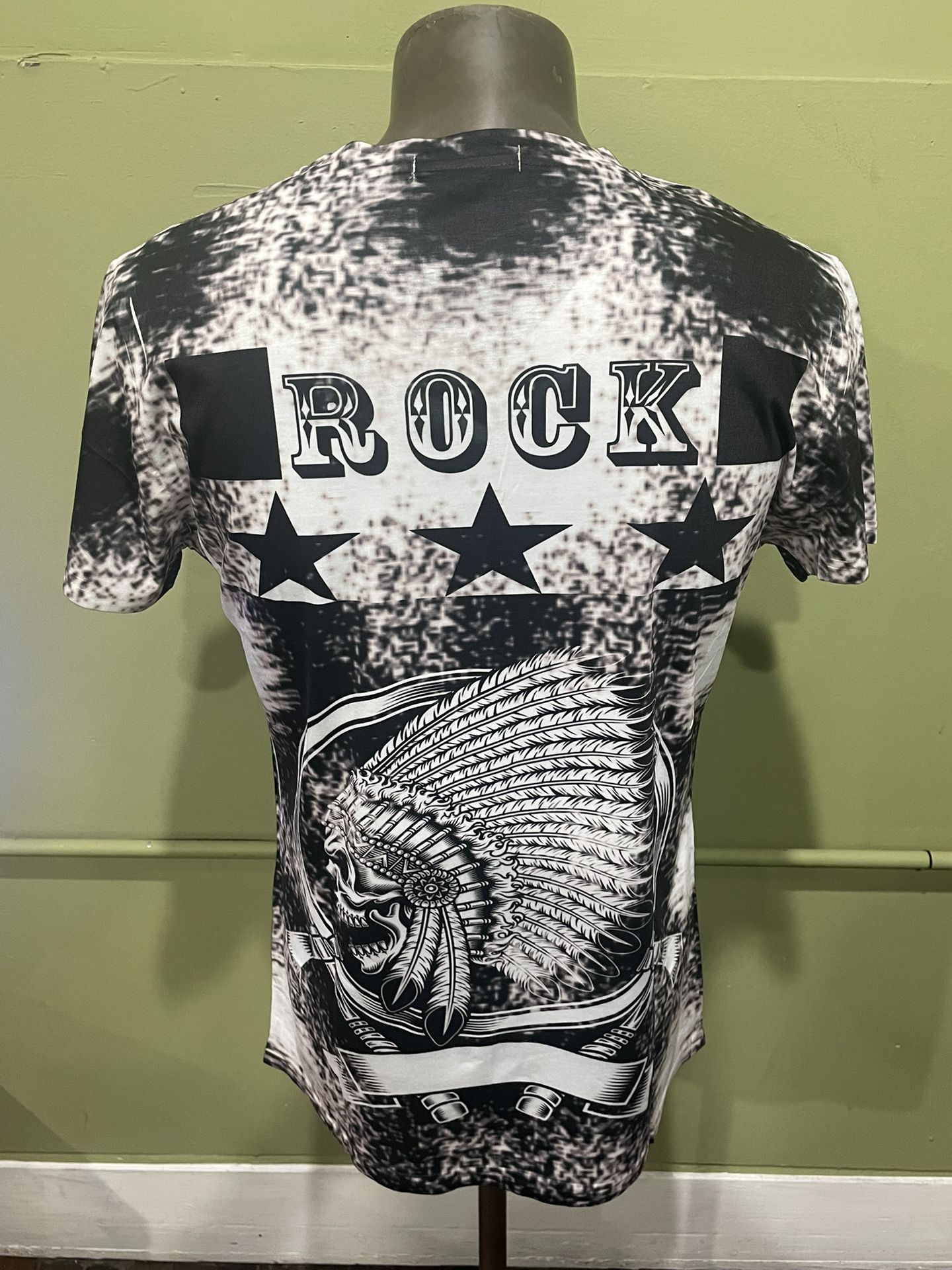 Vento T-Shirt Black/White V-Neck Modern Fit Skull - photo 4