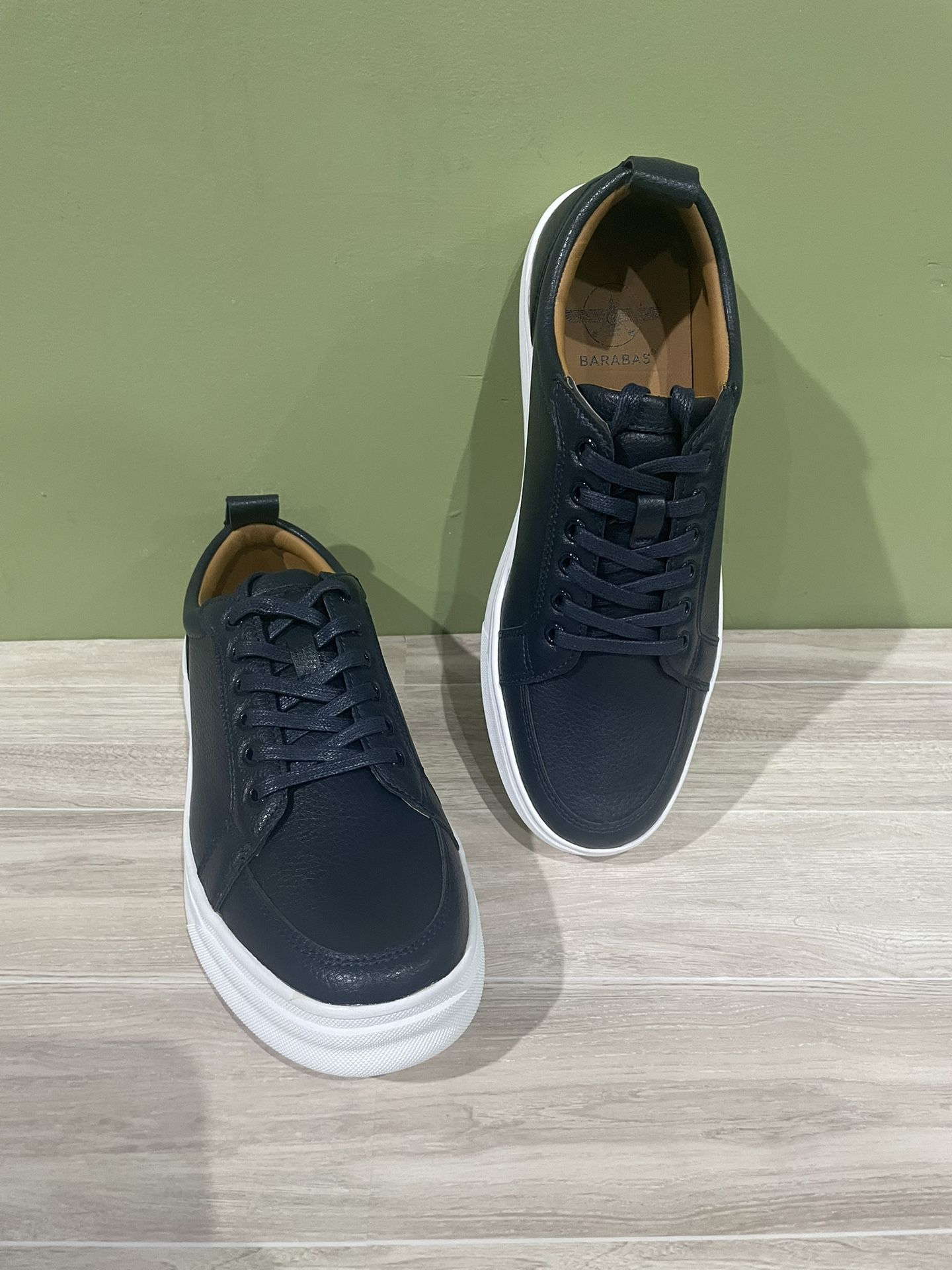 Barabas Shoes Navy Casual Sneakers Faux Leather