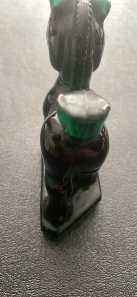 1977 Heisey Oscar Plug Horse Figurine - Green Glass - photo 5