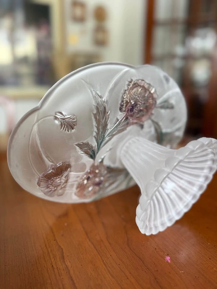 Vintage Floral Oval Cake Stand - photo 3
