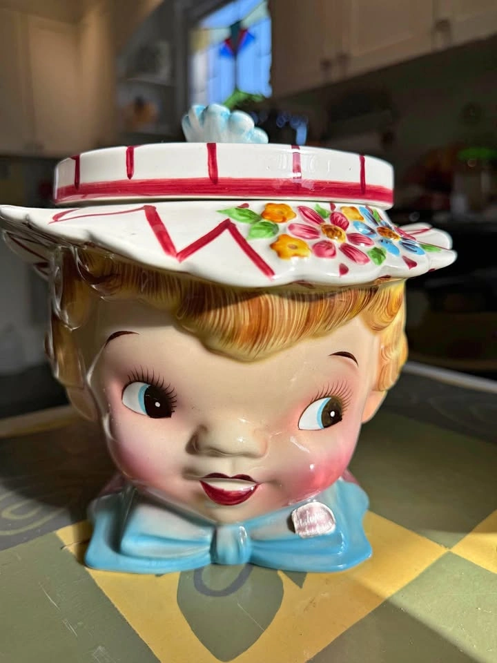 Lefton Miss Dainty Cookie Jar Boy 1950s