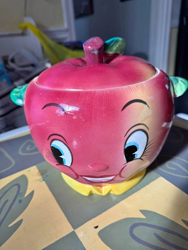 Antique PY Japan Apple cookie jar