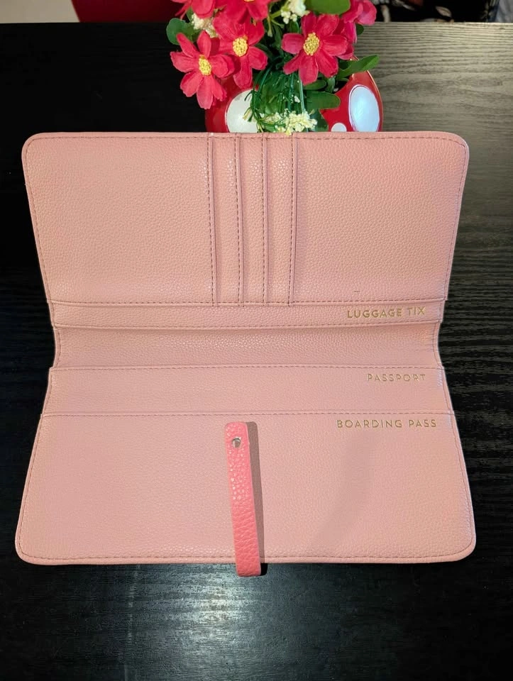 LOVE & LORE Pink Travel Docs Wallet - passport wallet, travel do - photo 3