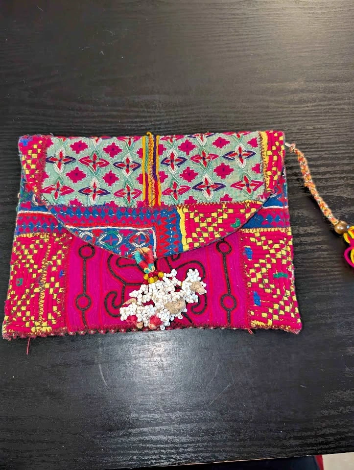 Boho Patchwork Embroidered Clutch Bag