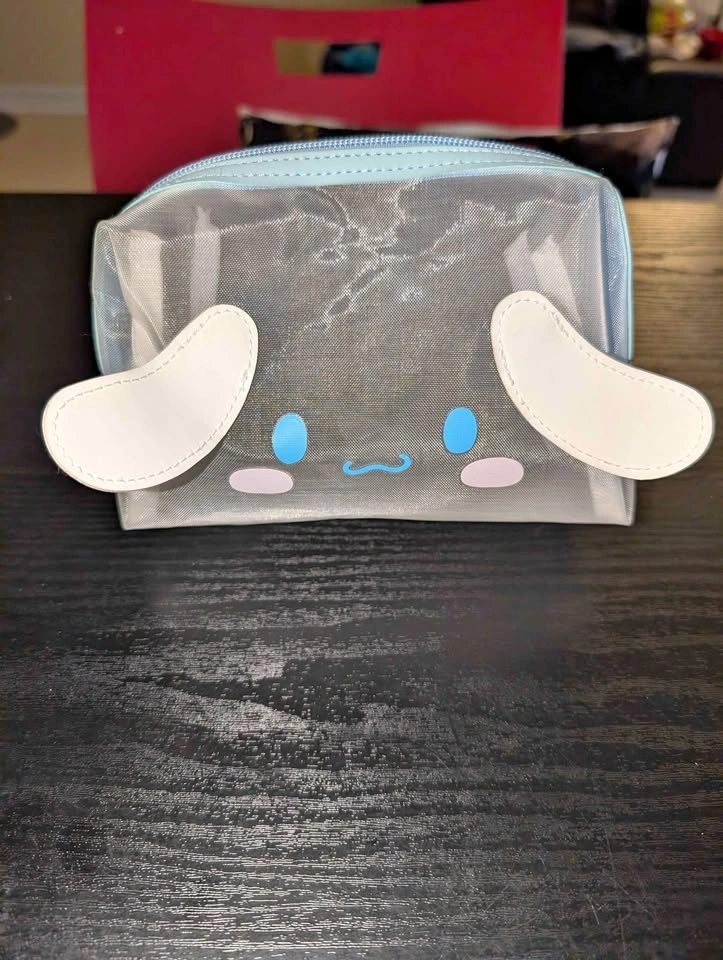 Cute Sanrio Cinnamoroll Mesh Pouch Makeup Bag