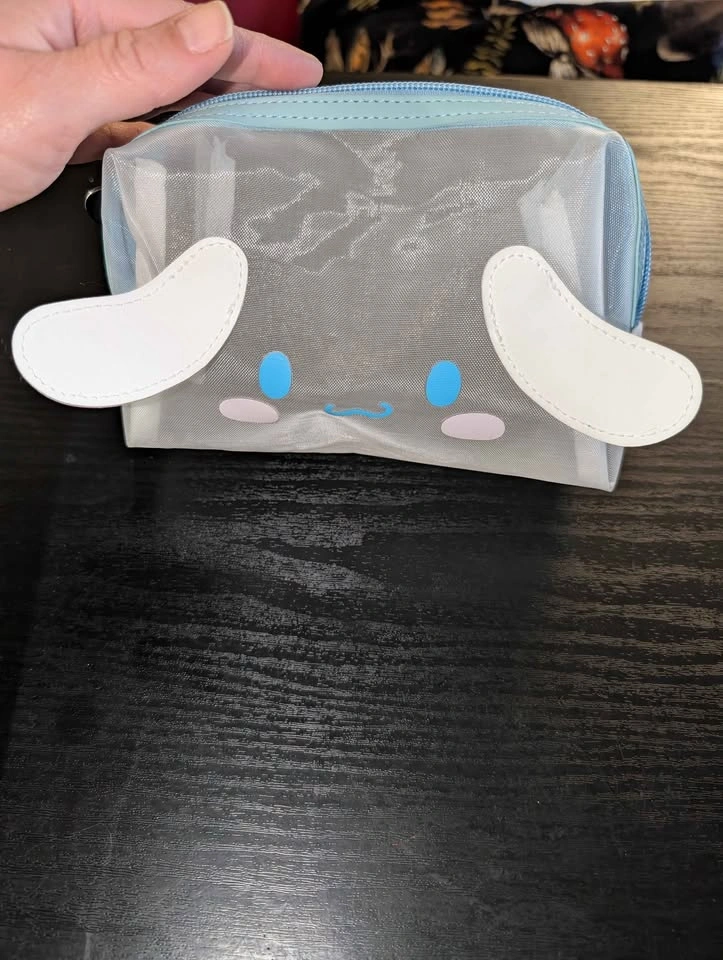 Cute Sanrio Cinnamoroll Mesh Pouch Makeup Bag - photo 2