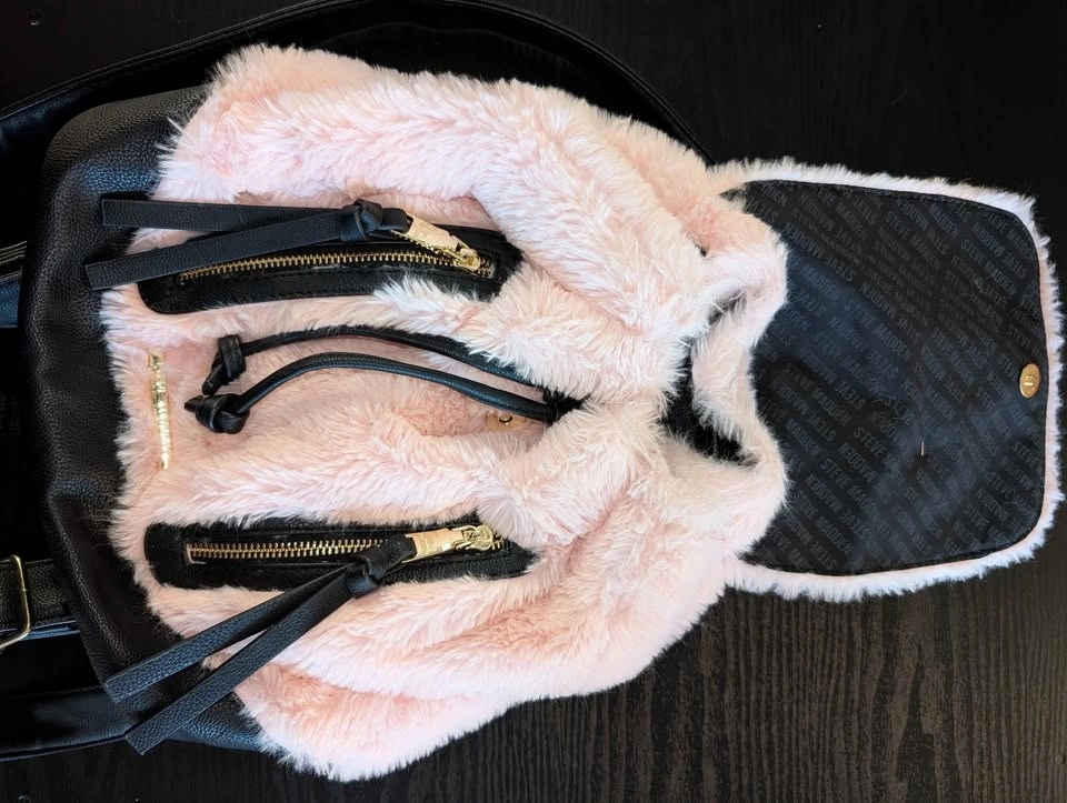Steve Madden - Pink Faux Fur Mini Backpack - photo 3