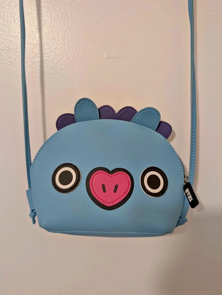 Cute girls bag- BT21 Mang Blue - Small crossbody Bag, kids cross