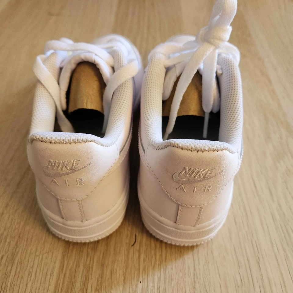 Nike Air Force 1 Low GS Triple White Shoes Size 3.5Y - photo 4