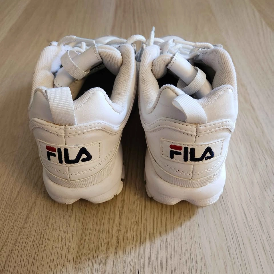 Fila Disruptor II Premium White Navy Red Chunky Sneakers Women's - photo 3
