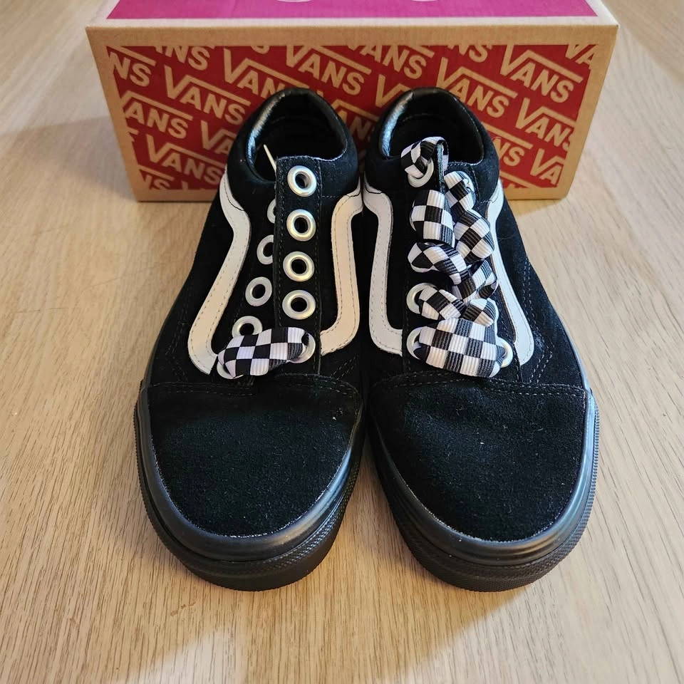 New Vans Old Skool Black White Checkered Laces US Men's 4 / Ladi - photo 2
