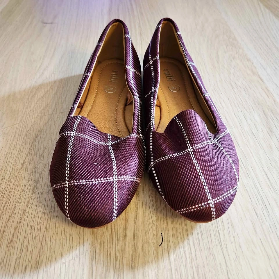 Rubi Plaid Flats Size 35 (US 4.5)