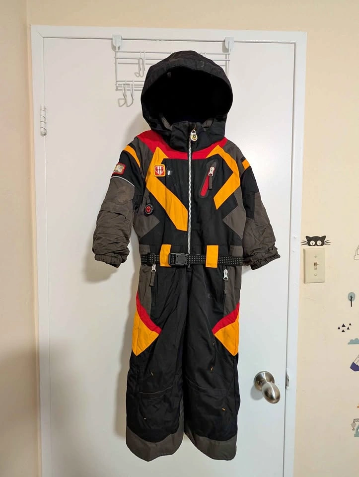 Obermeyer I-GROW Kids Snowsuit - Black/Red/Yellow - Size 3