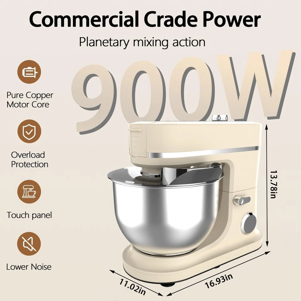 Cream 900W Stand Mixer with Touch Panel - photo 3
