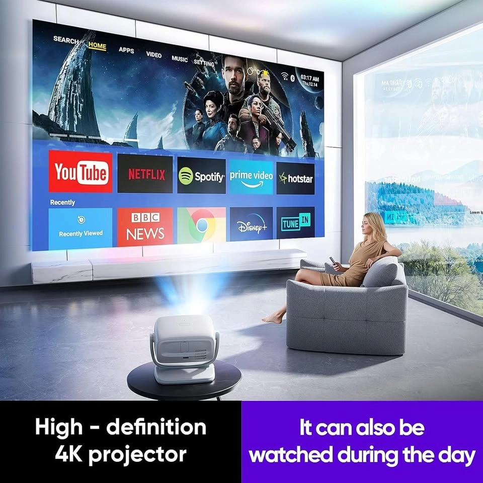 Smart 4K Projector w/ WiFi 6 Bluetooth Auto Focus - photo 5