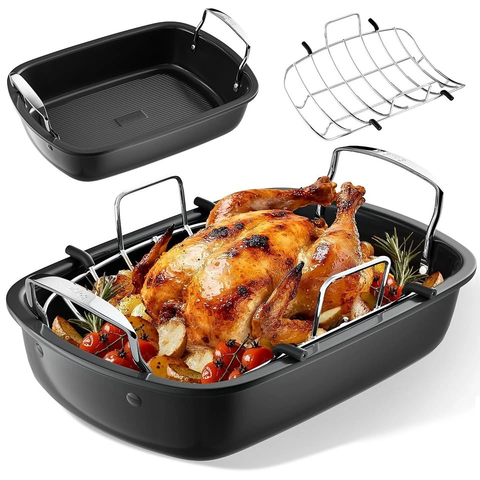 Non-Stick Roasting Pan with Rack