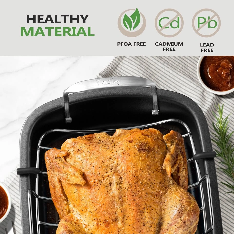 Non-Stick Roasting Pan with Rack - photo 5