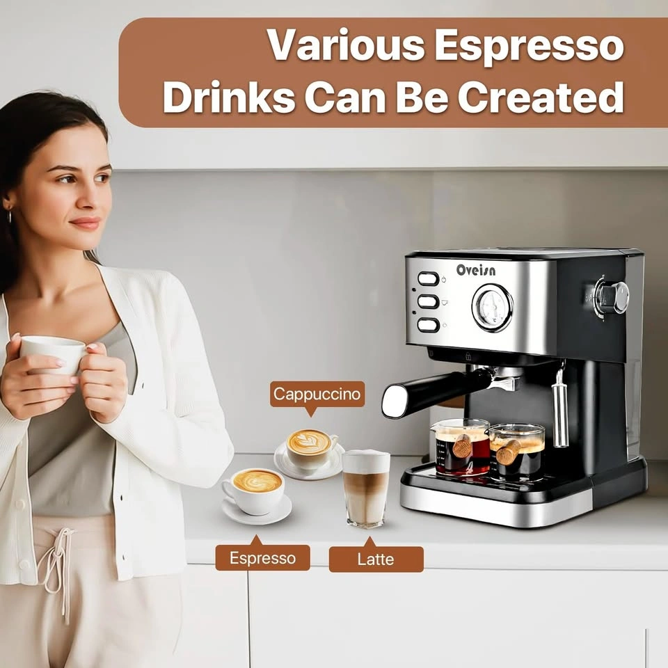 Oveisn Espresso Machine 20 Bar w/ Steam Wand - photo 2