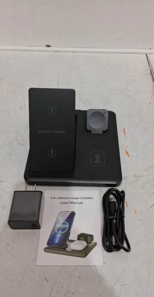 3 in 1 Foldable Charging Station for Apple Wireless Charger - Bl - photo 2