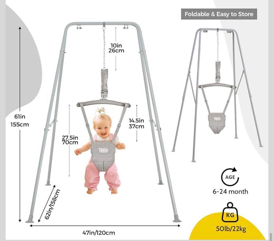 FUNLIO Indoor/Outdoor Baby Jumper - White - photo 3