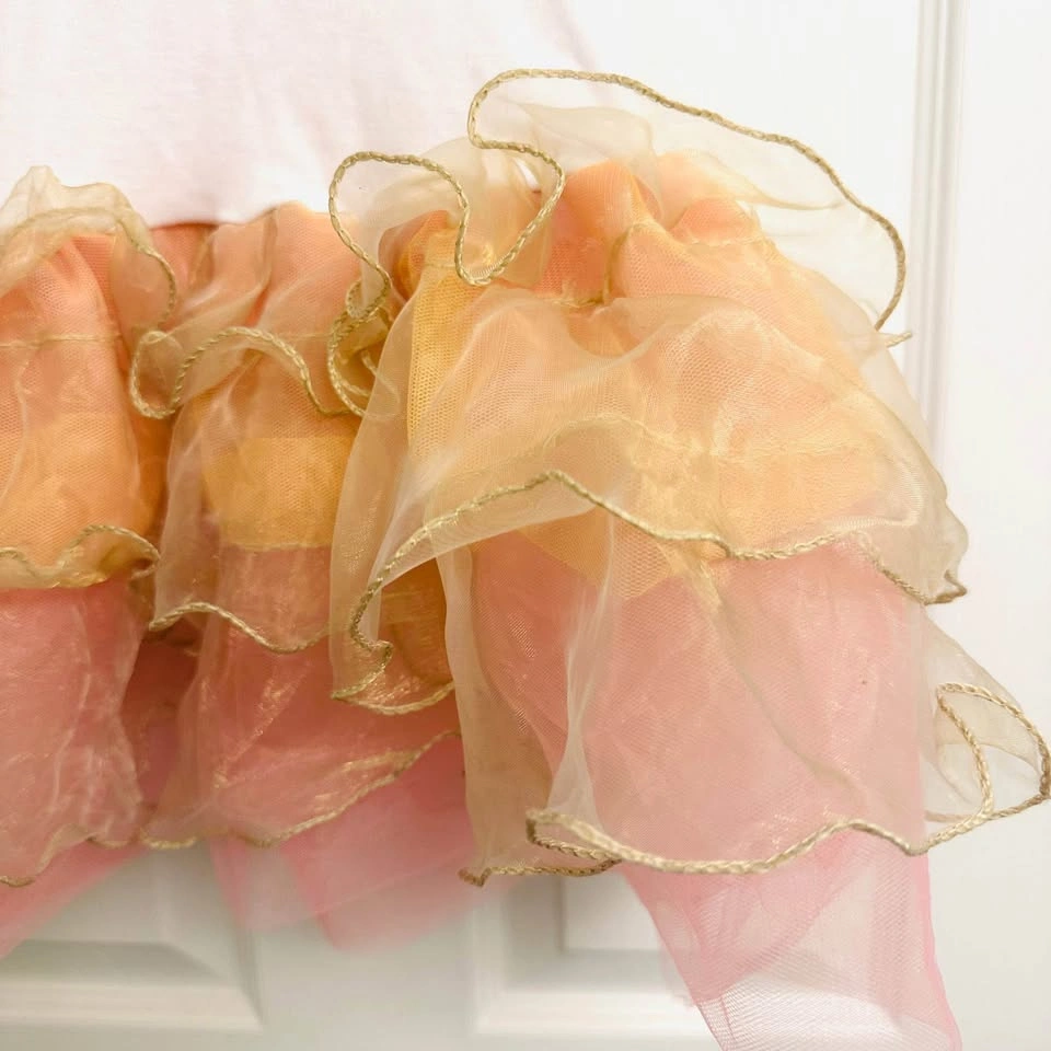 Girls Birthday Tutu Dress Unicorn White Pink Gold Size 6 - photo 2