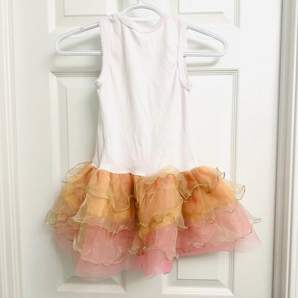 Girls Birthday Tutu Dress Unicorn White Pink Gold Size 6 - photo 4
