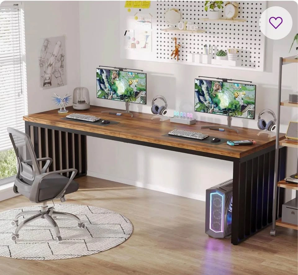 New Double Computer Desk For 2 Person – Extra Long Industrial Wo - photo 2